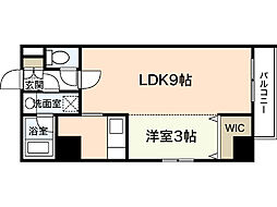 LST表町3 1LDKの間取図画像