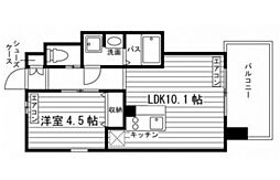 GrandE'terna岡山2 1LDKの間取図画像