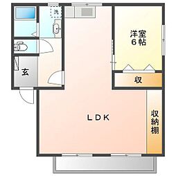 フレグランス77 1LDKの間取図画像