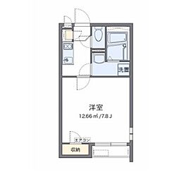 メイプル西大寺 1Kの間取図画像