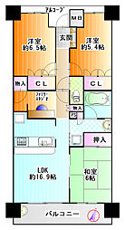間取図画像 3LDK