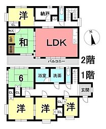 字平井6丁目　中古戸建 6SLDKの間取り