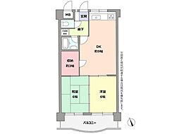 ライオンズマンション三原第2 2DKの間取図画像