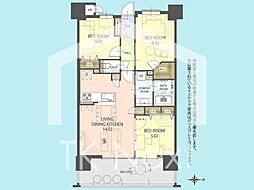 ブランシエラ那覇曙プレミスト 3LDKの間取図画像