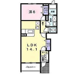 グラン・エスト1 1LDKの間取図画像