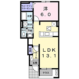 フェリーチェ 1LDKの間取図画像