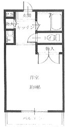 レオパレスアバンデック 1Kの間取図画像