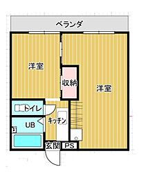 セントポーリア第一栄和ビル 2DKの間取図画像