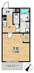 ALEGRIA姫路東 1Kの間取図画像