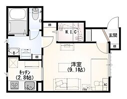 (仮称)ロタス中島アパート 1Kの間取図画像