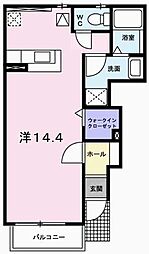 ドルチェ・ラッフィナート 1Kの間取図画像