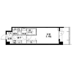 アルティザ姫路 1Kの間取図画像