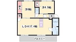 サンエステート 2LDKの間取図画像