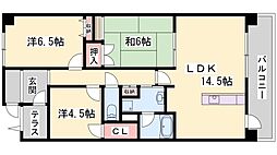 アゴラオーキッド富永 3LDKの間取図画像