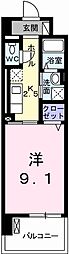 クレール姫路 1Kの間取図画像