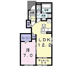 プレッソ東加古川3A 1LDKの間取図画像