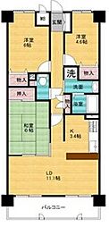シャルヴィ加古川 3LDKの間取図画像