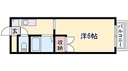 エステートピアセルベイユ2 ワンルームの間取図画像