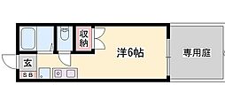 エクシブ津市場 1Kの間取図画像