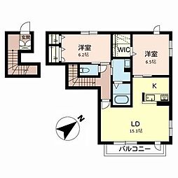 グリーンシティ5 2LDKの間取図画像