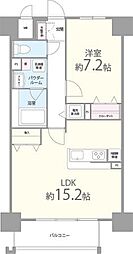 パレーブランシェ 1LDKの間取図画像