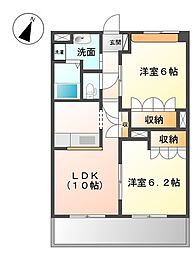 プリンシピオ 2LDKの間取図画像
