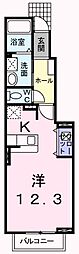 プリート ワンルームの間取図画像