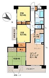 ラヴィーヌ砥堀 3LDKの間取図画像