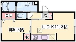 ラフィーネ亀山 1階/102