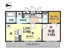 アーバンハイツ川田 1LDKの間取図画像
