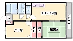 カスタムコート 2LDKの間取図画像