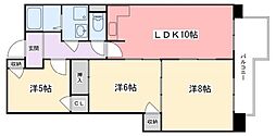 インタービレッジ青山三番館 3LDKの間取図画像