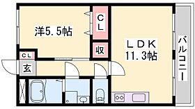 兵庫県姫路市飾磨区構１丁目（賃貸アパート1LDK・1階・41.04㎡） その2