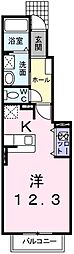 サンフローラB ワンルームの間取図画像