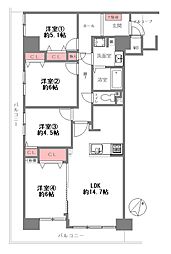ファミールパーク鶴見 4LDKの間取図画像