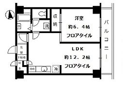東京メトロ丸ノ内線 中野坂上駅 徒歩5分の賃貸マンション 3階1LDKの間取り