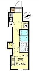 JR中央線 阿佐ケ谷駅 徒歩7分の賃貸アパート 1階ワンルームの間取り