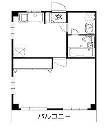 東京メトロ丸ノ内線 中野坂上駅 徒歩2分の賃貸マンション 4階1Kの間取り