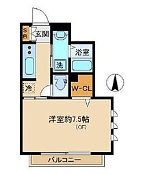 東京メトロ丸ノ内線 新中野駅 徒歩5分の賃貸アパート 1階1Kの間取り
