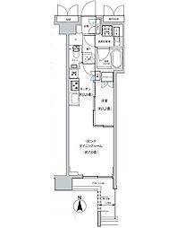 東京メトロ丸ノ内線 中野坂上駅 徒歩3分の賃貸マンション 2階1DKの間取り