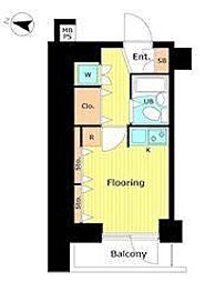 東京メトロ丸ノ内線 荻窪駅 徒歩5分の賃貸マンション 7階ワンルームの間取り