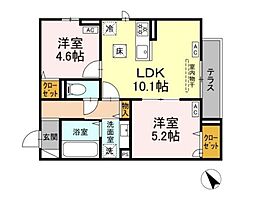 Maison Cocoru 2LDKの間取図画像