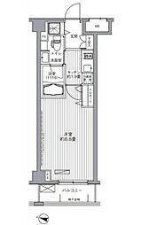 都営大江戸線 西新宿五丁目駅 徒歩5分の賃貸マンション 3階1Kの間取り