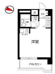 シャルマン中野坂上 ワンルームの間取図画像
