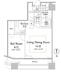 コンシェリア西新宿タワーズウエスト 1LDKの間取図画像