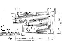 グランヴァン中野新橋 1Kの間取図画像