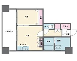 HF西新宿レジデンスWEST 1DKの間取図画像