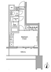 ザ・パークハビオ代々木初台 1Kの間取図画像