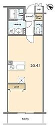 ブレス北新宿 ワンルームの間取図画像