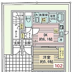東京メトロ丸ノ内線 荻窪駅 徒歩15分の賃貸アパート 1階1DKの間取り